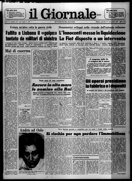 Il giornale nuovo : quotidiano del mattino